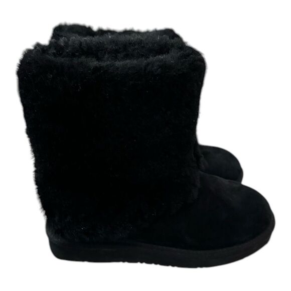 UGG AUSTRALIA Women's Black Patten Lamb Fur & UGGpure 1006794 Winter Boots 5 - Picture 2 of 6